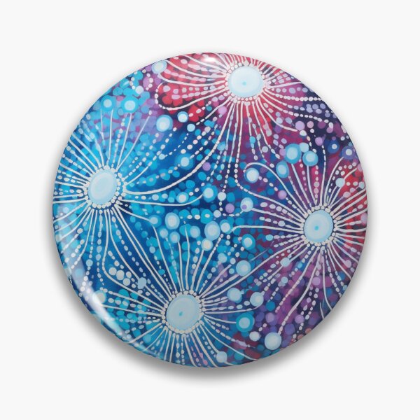 Item preview, Aboriginal Inspired Dot Art - Frosty Flowers designed and sold by GrinGalore.