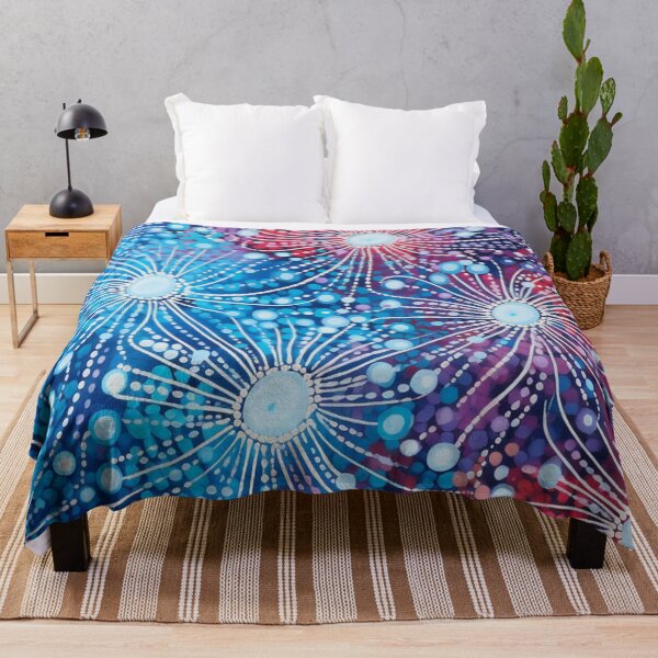 Item preview, Aboriginal Inspired Dot Art - Frosty Flowers designed and sold by GrinGalore.