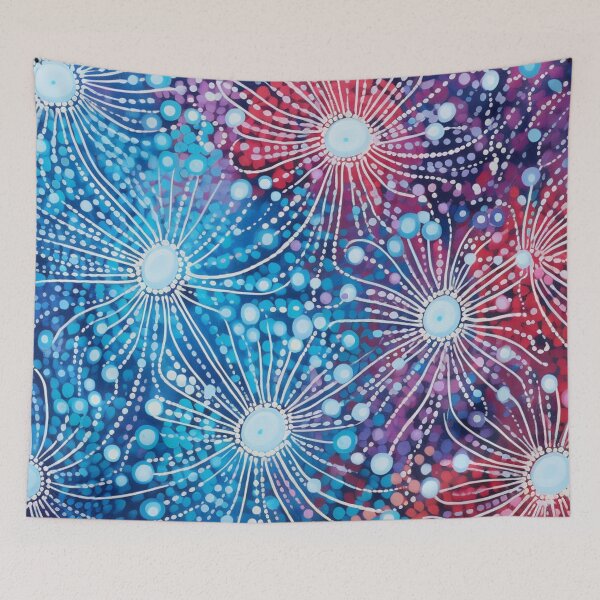 Item preview, Aboriginal Inspired Dot Art - Frosty Flowers designed and sold by GrinGalore.
