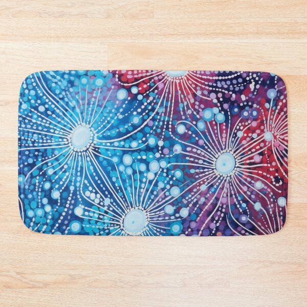 Item preview, Aboriginal Inspired Dot Art - Frosty Flowers designed and sold by GrinGalore.
