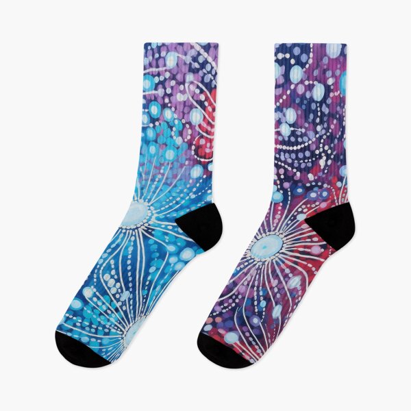 Item preview, Aboriginal Inspired Dot Art - Frosty Flowers designed and sold by GrinGalore.