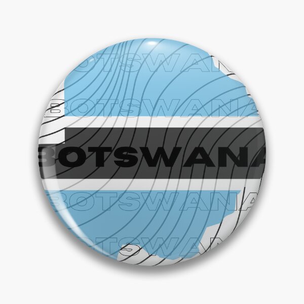 Item preview, Flag Map of Botswana designed and sold by nyblydd.