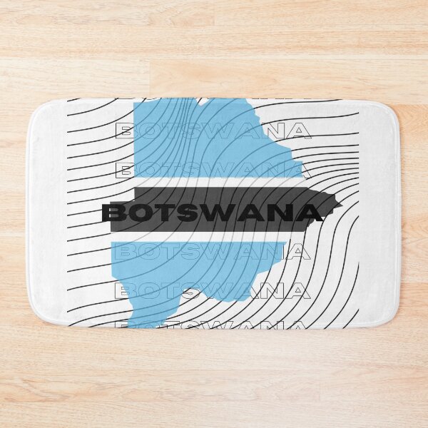 Item preview, Flag Map of Botswana designed and sold by nyblydd.