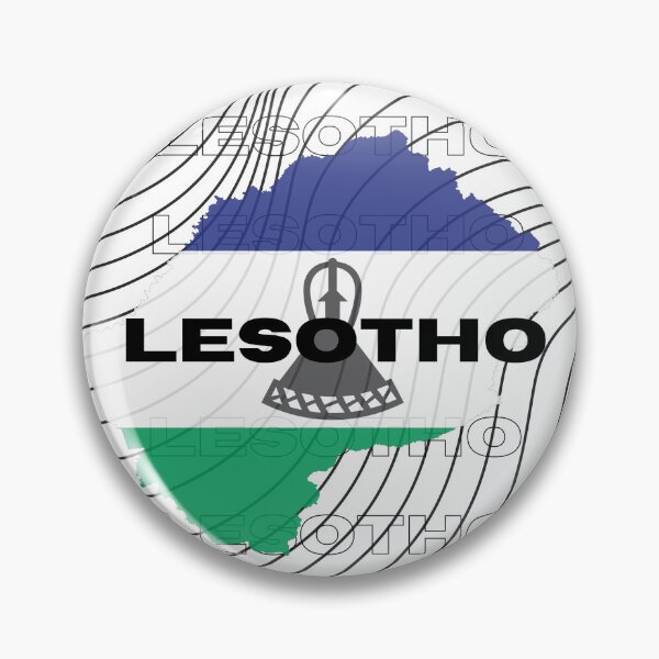 Item preview, Flag Map of Lesotho designed and sold by nyblydd.