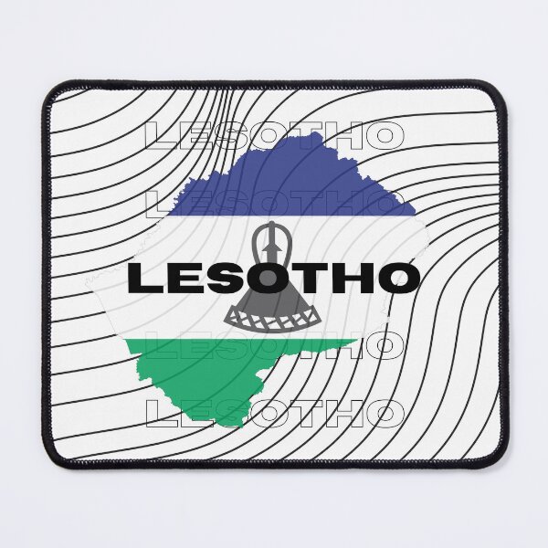 Item preview, Flag Map of Lesotho designed and sold by nyblydd.