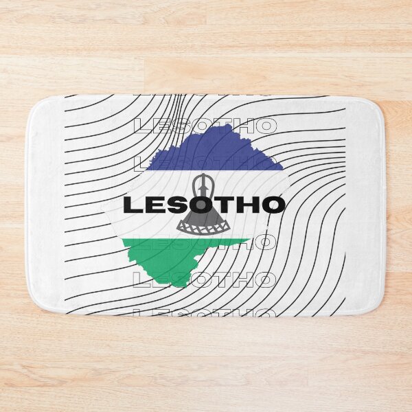 Item preview, Flag Map of Lesotho designed and sold by nyblydd.