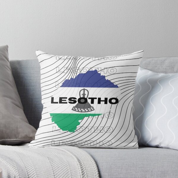 Item preview, Flag Map of Lesotho designed and sold by nyblydd.