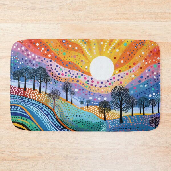 Item preview, Aboriginal Inspired Dot Art - Colorful Valley designed and sold by GrinGalore.