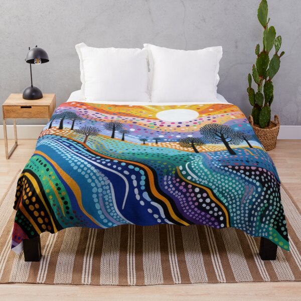 Item preview, Aboriginal Inspired Dot Art - Colorful Valley designed and sold by GrinGalore.
