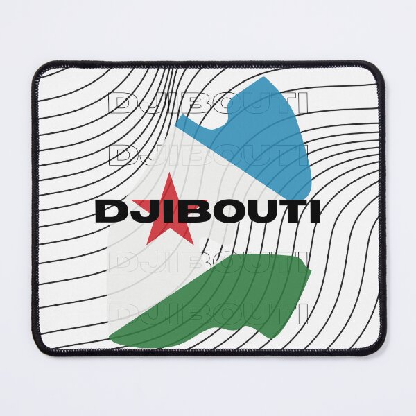 Item preview, Flag Map of Djibouti designed and sold by nyblydd.