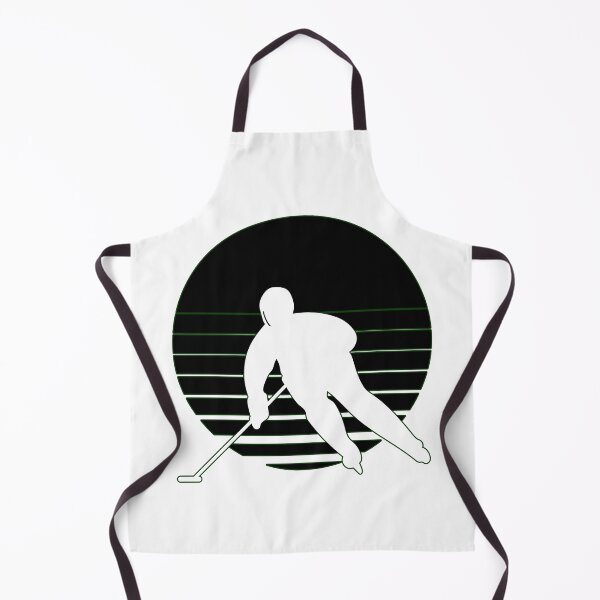 Item preview, Ringette player silhuette against a sunset black and white designed and sold by EmeraldeaArt.