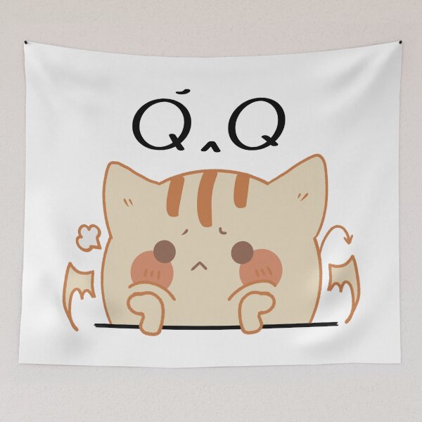 Item preview, Sadness Ghost Cat Pocky with Kaomoji designed and sold by ImhStephanie421.