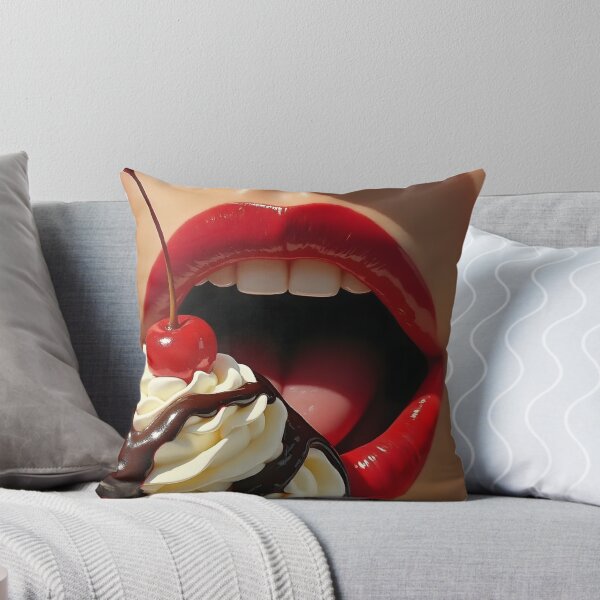 Item preview, "Sexy Mouth with Sunday Ice Cream Cone" Sexy Mouth - Mouth - Lips - Tongue designed and sold by Nico Simon Princely.
