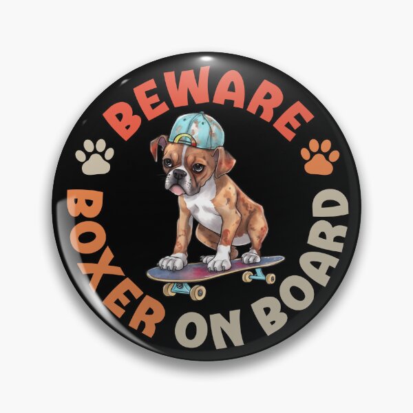 Item preview, Boxer On Board Funny Skateboard Rider German Dog designed and sold by eclecTEEq.