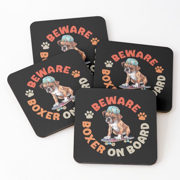 Item preview, Boxer On Board Funny Skateboard Rider German Dog designed and sold by eclecTEEq.