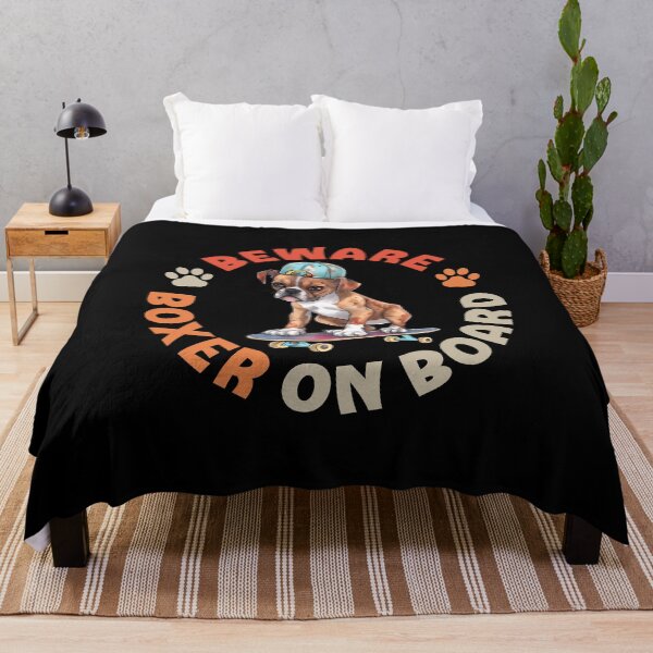 Item preview, Boxer On Board Funny Skateboard Rider German Dog designed and sold by eclecTEEq.