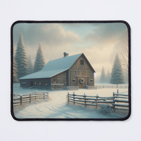 Item preview, Cozy Barn in the Snow designed and sold by PimiArt.