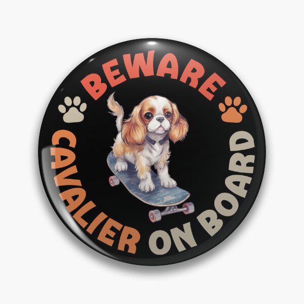 Item preview, Cavalier On Board Funny Skateboard Rider Spaniel Dog designed and sold by eclecTEEq.
