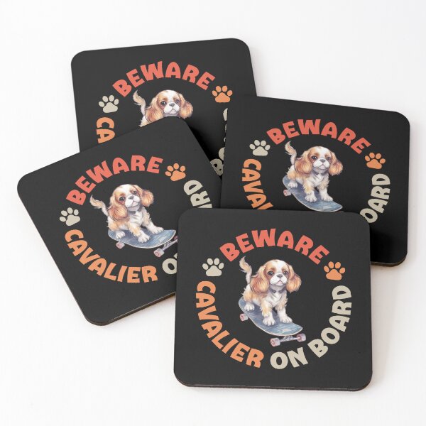 Item preview, Cavalier On Board Funny Skateboard Rider Spaniel Dog designed and sold by eclecTEEq.