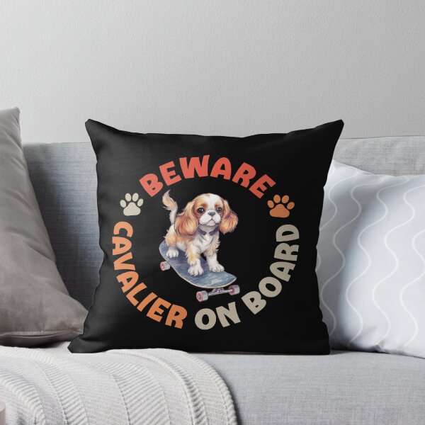 Item preview, Cavalier On Board Funny Skateboard Rider Spaniel Dog designed and sold by eclecTEEq.