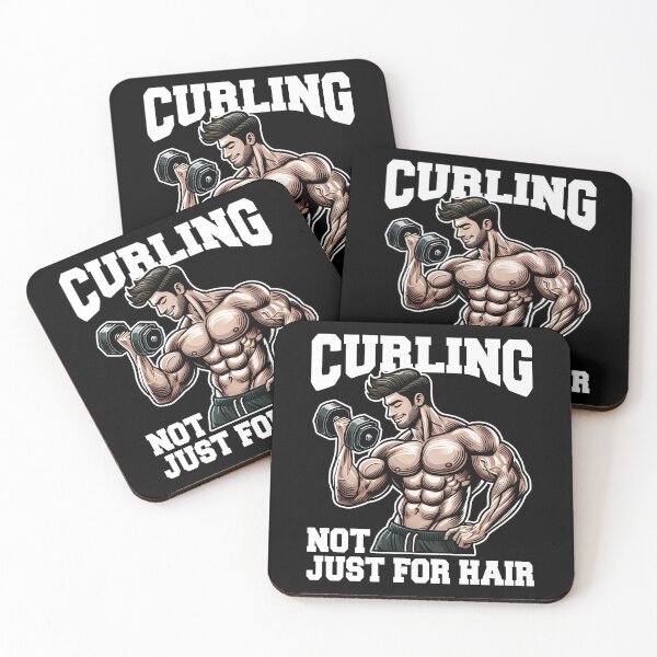 Item preview, CURLING IS NOT JUST FOR HAIR - WEIGHTLIFTING GIFT designed and sold by KEF Custom.