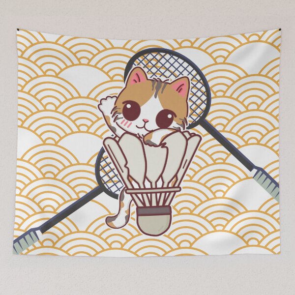 Item preview, Cute Calico Cat in a Shuttlecock – Badminton Lover designed and sold by BGMeYou.