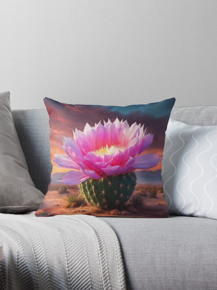 Desert Cactus Throw Pillow