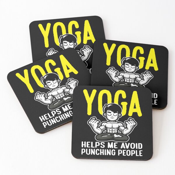 Item preview, YOGA HELPS ME AVOID PUNCHING PEOPLE - YOGA GIFT designed and sold by KEF Custom.