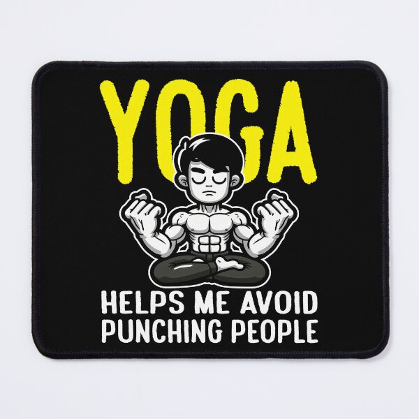 Item preview, YOGA HELPS ME AVOID PUNCHING PEOPLE - YOGA GIFT designed and sold by KEF Custom.