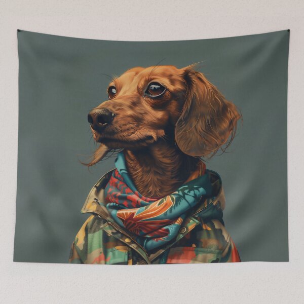 Item preview, Stylish Dachshund Portrait designed and sold by junkydotcom.