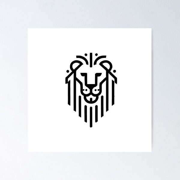 Item preview, Minimalist lion – A Modern and Elegant Design designed and sold by Jeeraphat Homrern.