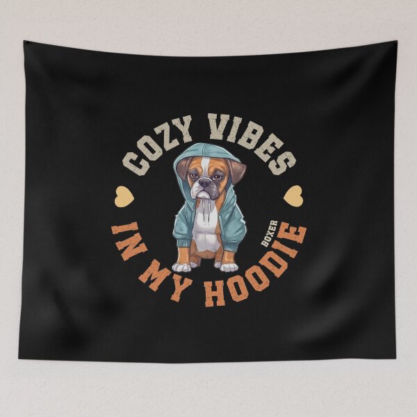 Item preview, Boxer In Cozy Hooded Sweater Cute German Dog Quote designed and sold by eclecTEEq.