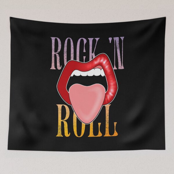 Item preview, Rock And Roll Red Lips Tongue Sticking Out designed and sold by ObsidianDaz.