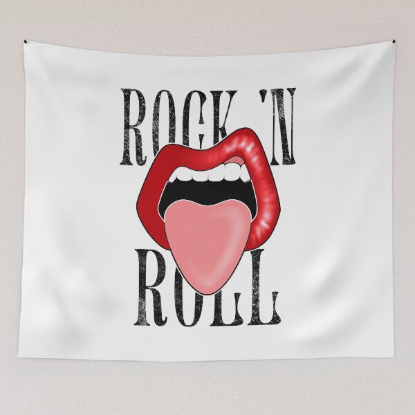 Item preview, Rock And Roll Red Lips Tongue Sticking Out designed and sold by ObsidianDaz.