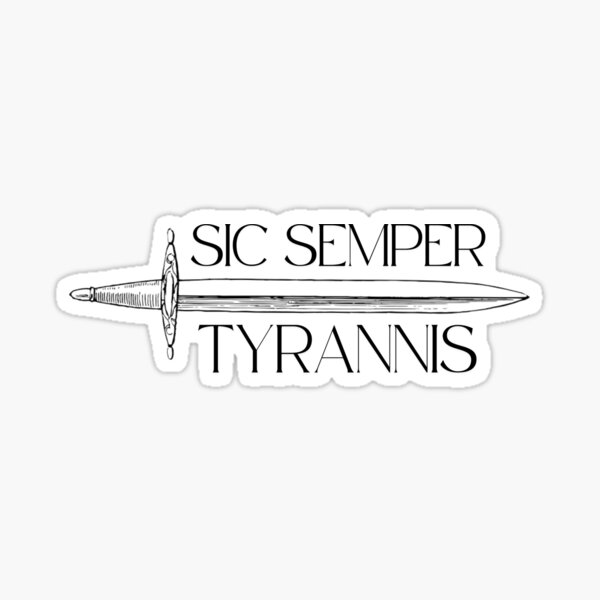 Vista previa del artículo con la obra «Sic Semper tyrannis», diseñado y vendido por Ketsuruii shop.