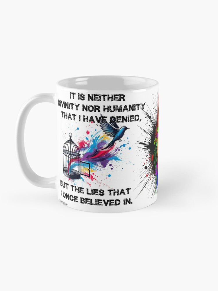 Aperçu 3 sur 6. Mug à café avec l'œuvre Lost Faith. créée et vendue par Vinidal.
