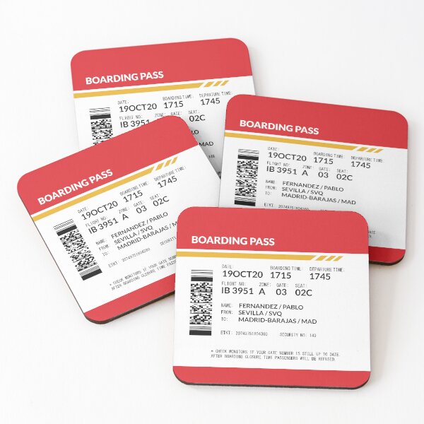 Item preview, Boarding Pass (red) designed and sold by twgcrazy.