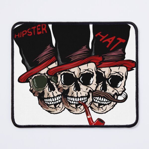 Item preview, skull hipster skull mustache hat pipe sunglasses group designed and sold by Achille3777.