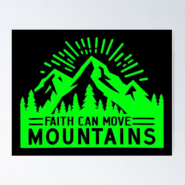 Item preview, Matthew 17:20 Faith Can Move Mountains designed and sold by plushism.