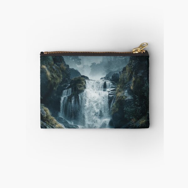 Item preview, Serene Waterfall in Lush Forest - Nature Landscape Art Print | Tranquil Waterfall Design for Home Decor designed and sold by joanwatson45.