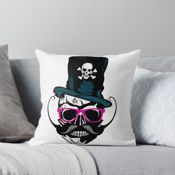 Item preview, hipster skull mustache mustached anarchy skull hat designed and sold by Achille3777.