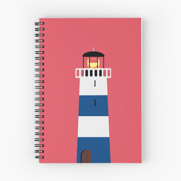 Item preview, Blue and White Lighthouse on Red Background designed and sold by 45CreativeClub.