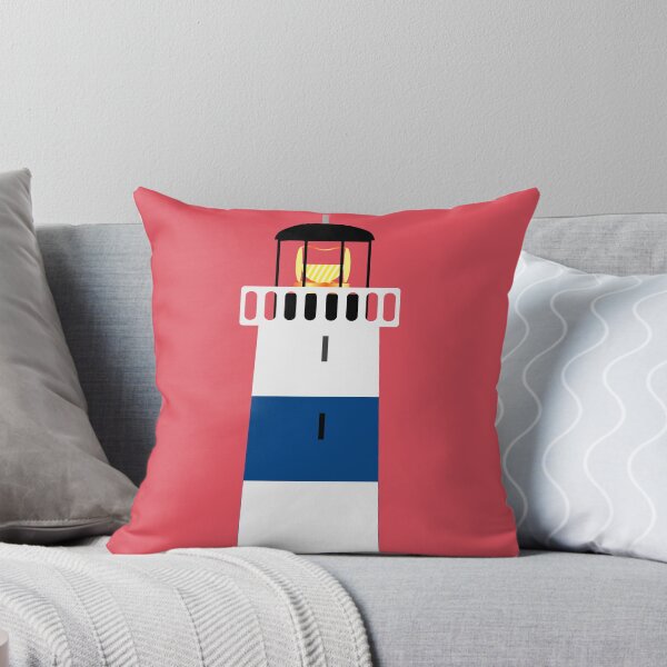 Item preview, Blue and White Lighthouse on Red Background designed and sold by 45CreativeClub.