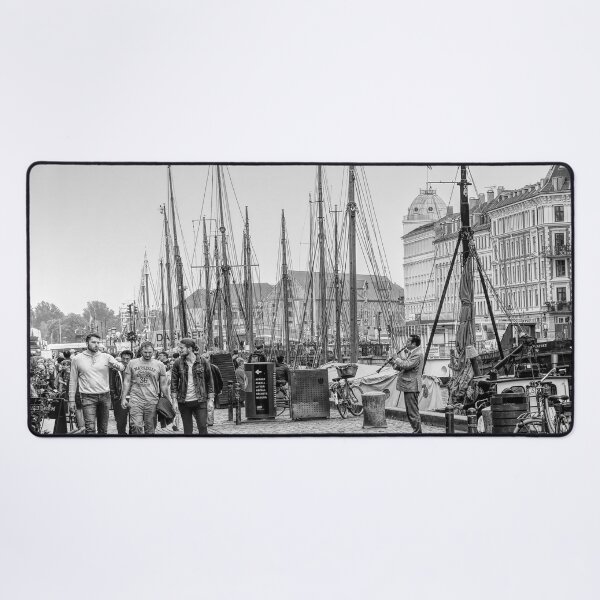 Item preview, People on Canalside Copenhagen Monochrome designed and sold by jalfc46.