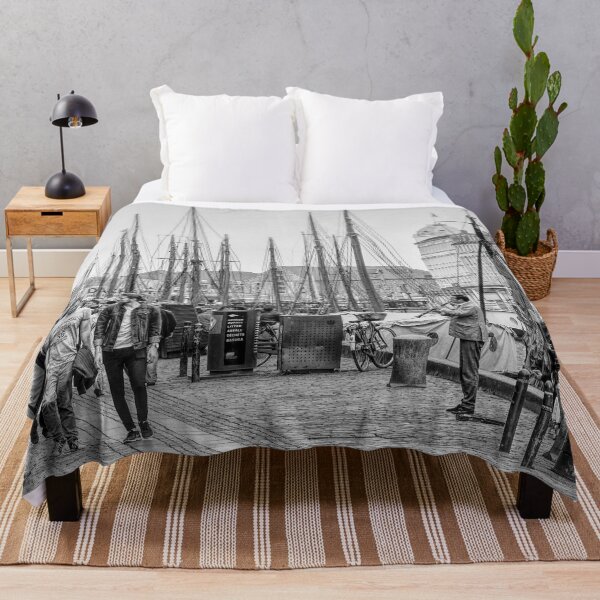 Item preview, People on Canalside Copenhagen Monochrome designed and sold by jalfc46.