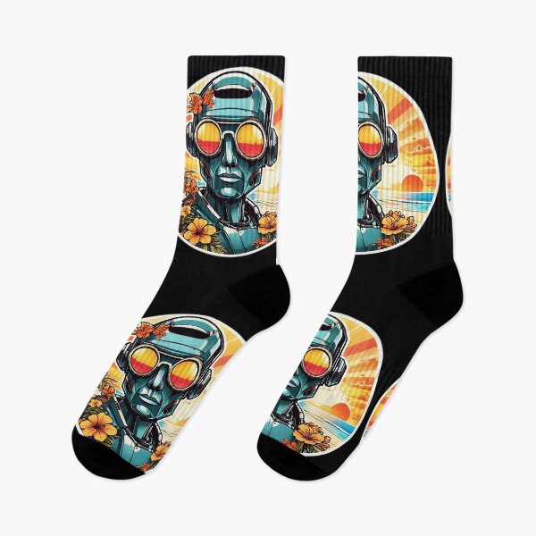 Item preview, Summer Robot with Sunglasses by the Beach in Hawaii designed and sold by NautiChic.
