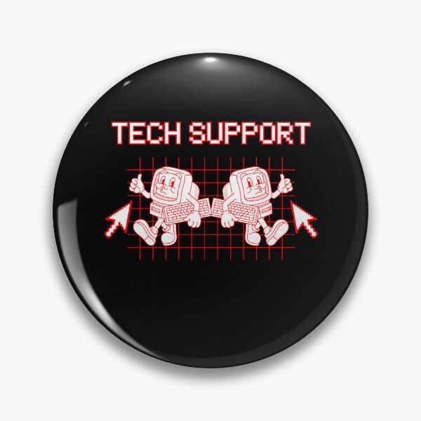 Item preview, Black and Red Retro TECH SUPPORT designed and sold by StemMerch247.