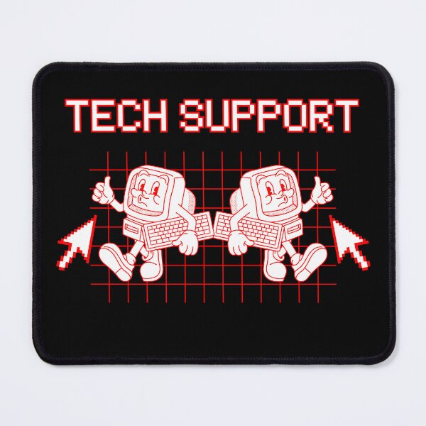 Item preview, Black and Red Retro TECH SUPPORT designed and sold by StemMerch247.