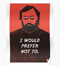 Slavoj Zizek - I would prefer not to Poster