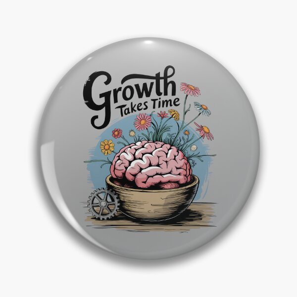 Item preview, Growth Takes Time – Brain & Nature Illustration designed and sold by ViviNyks.
